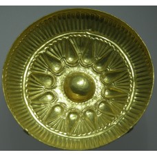 Gold bowl with solar symbol in the center, sun symbol